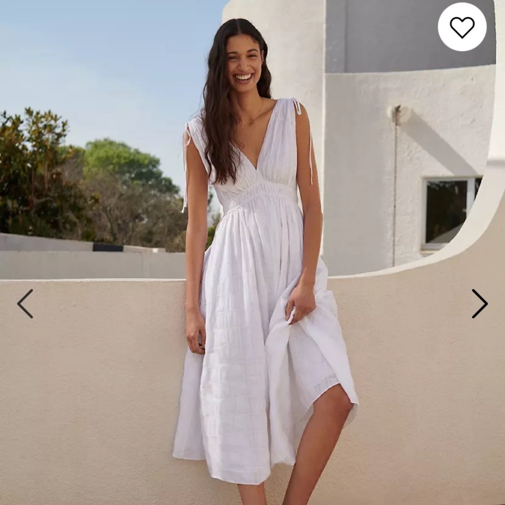 Madewell White Midi Dress - Petite Large